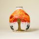 Handcrafted Ceramic Phad Orange Tree Cow Decorative Vase